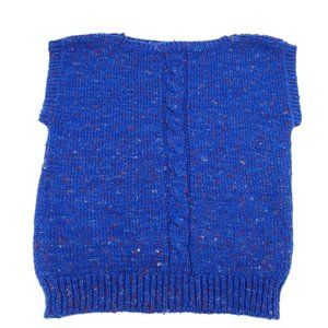 Vintage Karen Scott Sleeveless Sweater Top Vest Women's Sz M  boat neck 80's